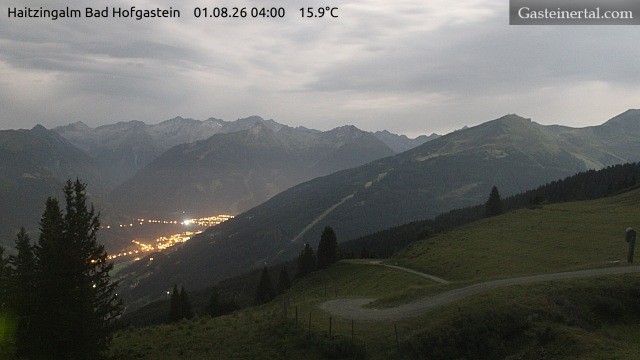 Archiv Foto Webcam Bad Hofgastein: Ausblick Haitzingalm