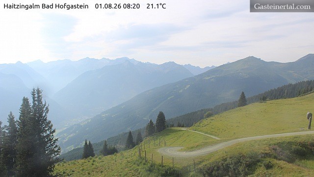 Archiv Foto Webcam Bad Hofgastein: Ausblick Haitzingalm