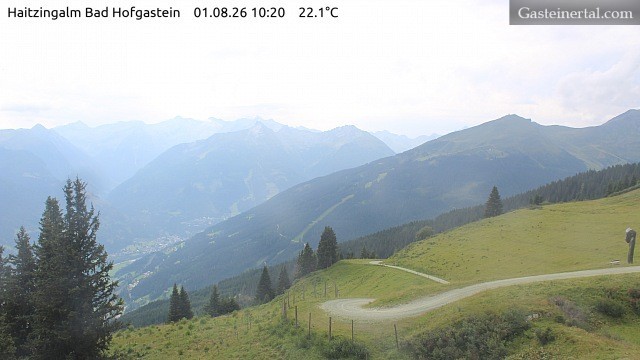 Archiv Foto Webcam Bad Hofgastein: Ausblick Haitzingalm