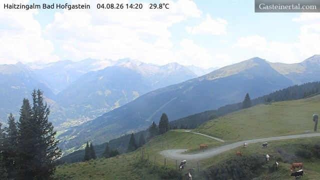 Archiv Foto Webcam Bad Hofgastein: Ausblick Haitzingalm