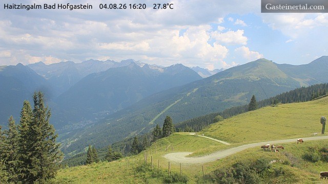 Archiv Foto Webcam Bad Hofgastein: Ausblick Haitzingalm
