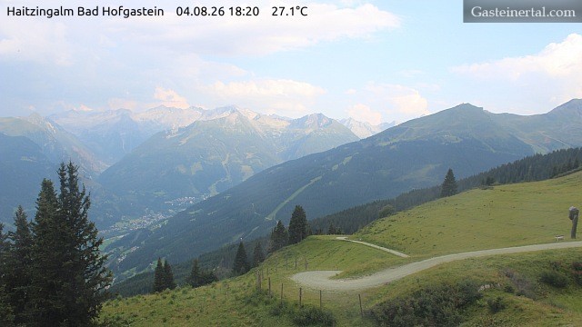 Archiv Foto Webcam Bad Hofgastein: Ausblick Haitzingalm