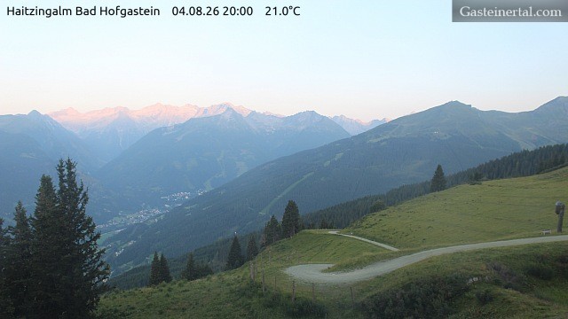 Archiv Foto Webcam Bad Hofgastein: Ausblick Haitzingalm