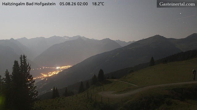 Archiv Foto Webcam Bad Hofgastein: Ausblick Haitzingalm
