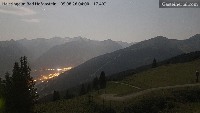 Archiv Foto Webcam Bad Hofgastein: Ausblick Haitzingalm