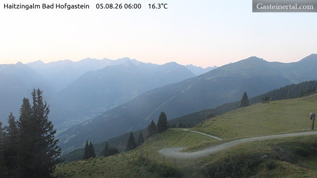 Archiv Foto Webcam Bad Hofgastein: Ausblick Haitzingalm