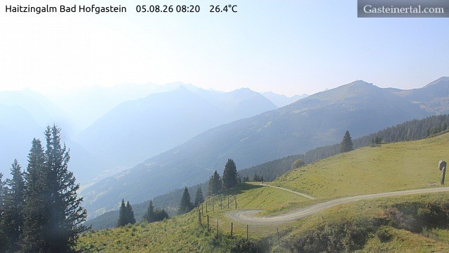 Archiv Foto Webcam Bad Hofgastein: Ausblick Haitzingalm