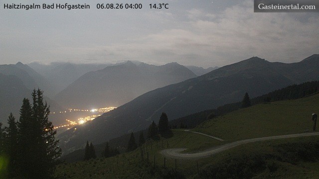 Archiv Foto Webcam Bad Hofgastein: Ausblick Haitzingalm