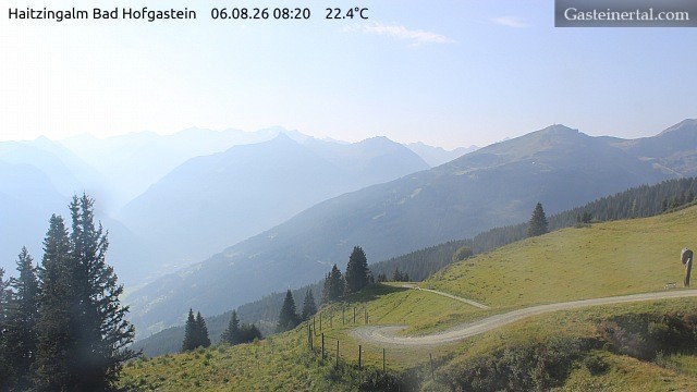 Archiv Foto Webcam Bad Hofgastein: Ausblick Haitzingalm