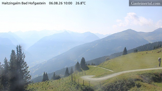 Archiv Foto Webcam Bad Hofgastein: Ausblick Haitzingalm