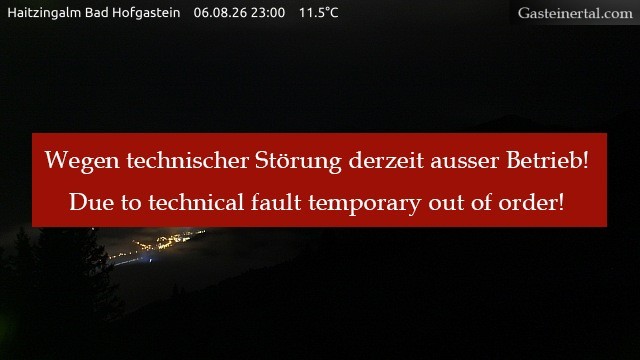 Archiv Foto Webcam Bad Hofgastein: Ausblick Haitzingalm