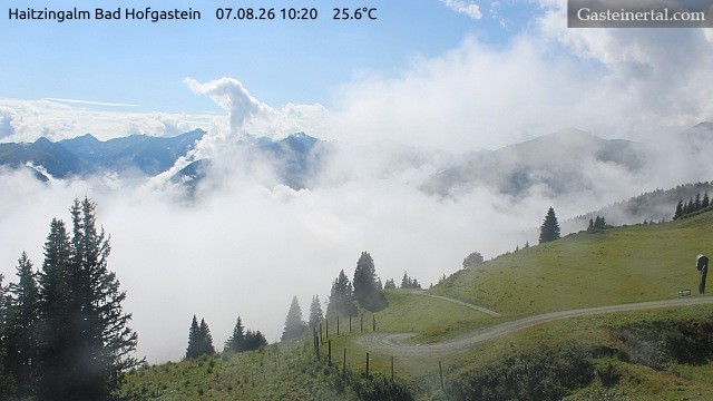Archiv Foto Webcam Bad Hofgastein: Ausblick Haitzingalm