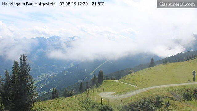 Archiv Foto Webcam Bad Hofgastein: Ausblick Haitzingalm