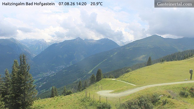 Archiv Foto Webcam Bad Hofgastein: Ausblick Haitzingalm