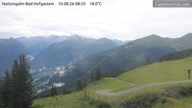 Archiv Foto Webcam Bad Hofgastein: Ausblick Haitzingalm