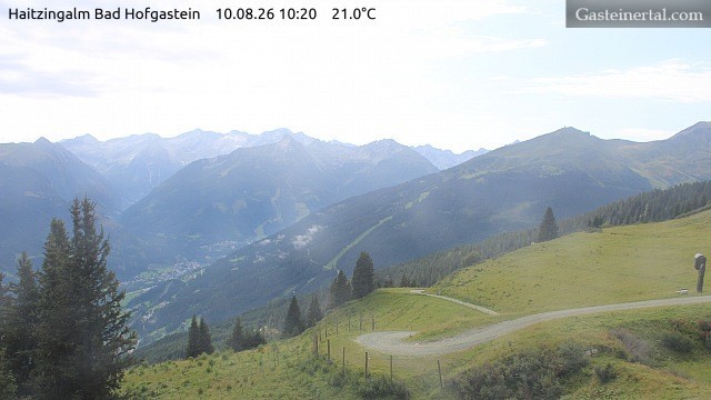 Archiv Foto Webcam Bad Hofgastein: Ausblick Haitzingalm