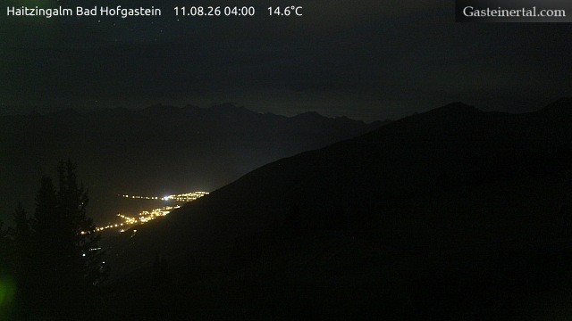 Archiv Foto Webcam Bad Hofgastein: Ausblick Haitzingalm