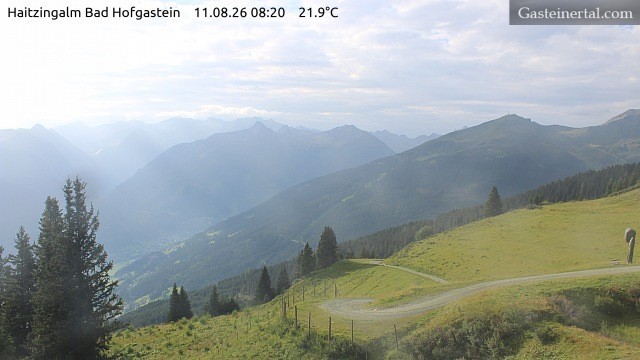 Archiv Foto Webcam Bad Hofgastein: Ausblick Haitzingalm