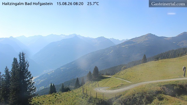 Archiv Foto Webcam Bad Hofgastein: Ausblick Haitzingalm