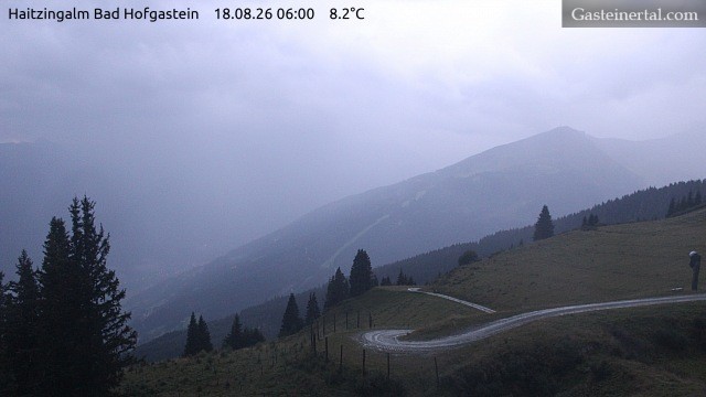 Archiv Foto Webcam Bad Hofgastein: Ausblick Haitzingalm