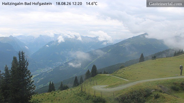 Archiv Foto Webcam Bad Hofgastein: Ausblick Haitzingalm