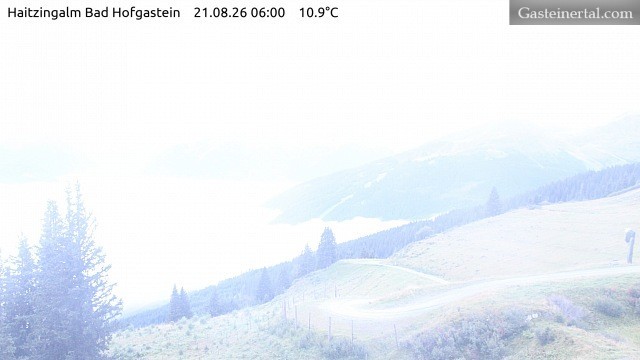 Archiv Foto Webcam Bad Hofgastein: Ausblick Haitzingalm