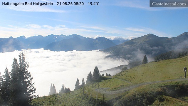 Archiv Foto Webcam Bad Hofgastein: Ausblick Haitzingalm