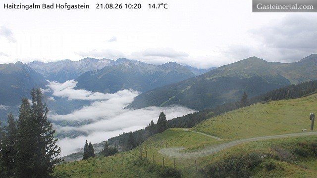Archiv Foto Webcam Bad Hofgastein: Ausblick Haitzingalm
