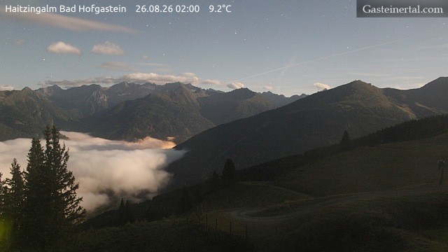 Archiv Foto Webcam Bad Hofgastein: Ausblick Haitzingalm