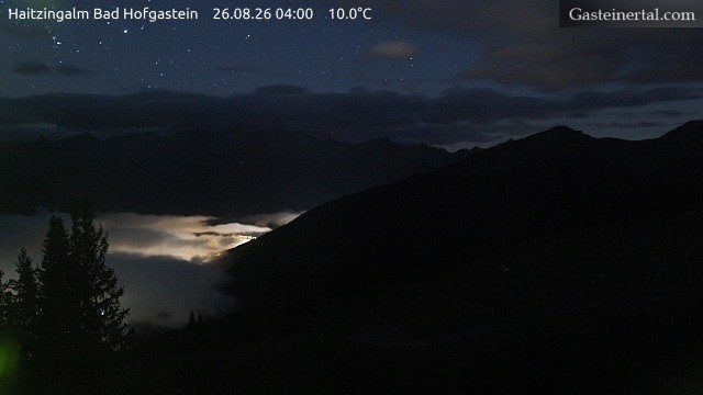 Archiv Foto Webcam Bad Hofgastein: Ausblick Haitzingalm