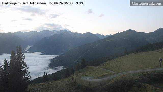 Archiv Foto Webcam Bad Hofgastein: Ausblick Haitzingalm