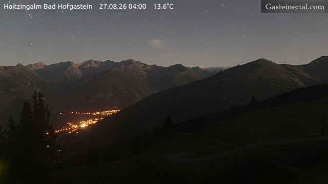 Archiv Foto Webcam Bad Hofgastein: Ausblick Haitzingalm