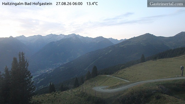 Archiv Foto Webcam Bad Hofgastein: Ausblick Haitzingalm