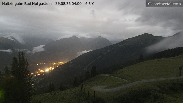 Archiv Foto Webcam Bad Hofgastein: Ausblick Haitzingalm