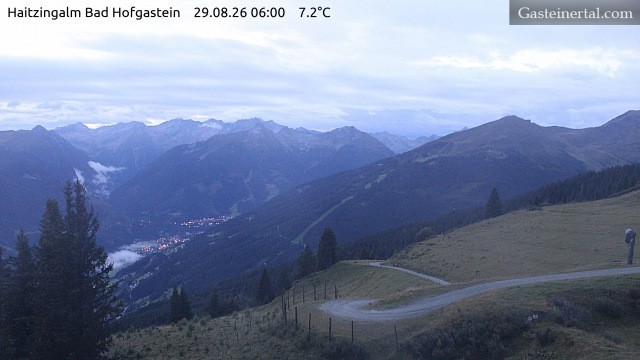 Archiv Foto Webcam Bad Hofgastein: Ausblick Haitzingalm