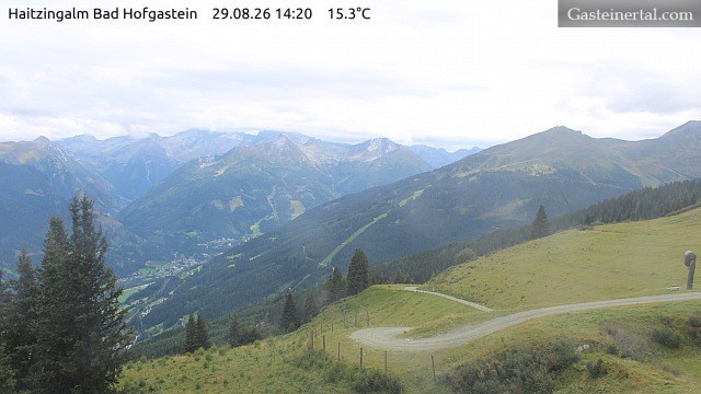 Archiv Foto Webcam Bad Hofgastein: Ausblick Haitzingalm