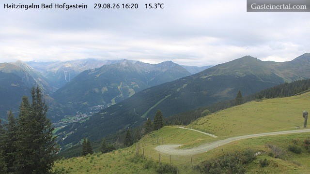 Archiv Foto Webcam Bad Hofgastein: Ausblick Haitzingalm