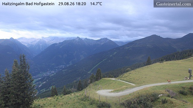 Archiv Foto Webcam Bad Hofgastein: Ausblick Haitzingalm