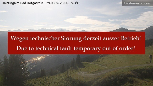 Archived image Webcam Haitzingalm View - Bad Hofgastein