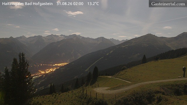 Archiv Foto Webcam Bad Hofgastein: Ausblick Haitzingalm