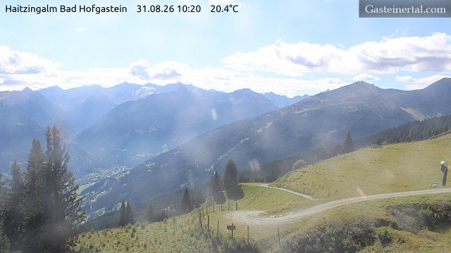Archiv Foto Webcam Bad Hofgastein: Ausblick Haitzingalm