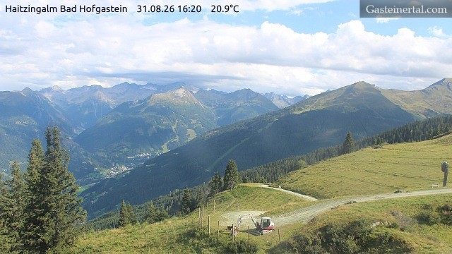 Archiv Foto Webcam Bad Hofgastein: Ausblick Haitzingalm