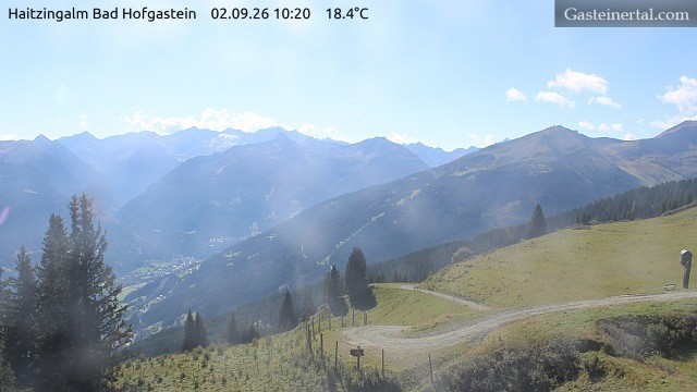 Archiv Foto Webcam Bad Hofgastein: Ausblick Haitzingalm