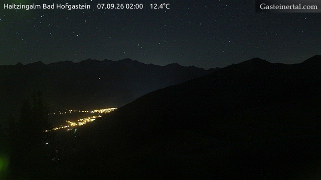 Archiv Foto Webcam Bad Hofgastein: Ausblick Haitzingalm