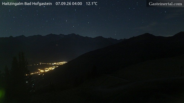 Archiv Foto Webcam Bad Hofgastein: Ausblick Haitzingalm