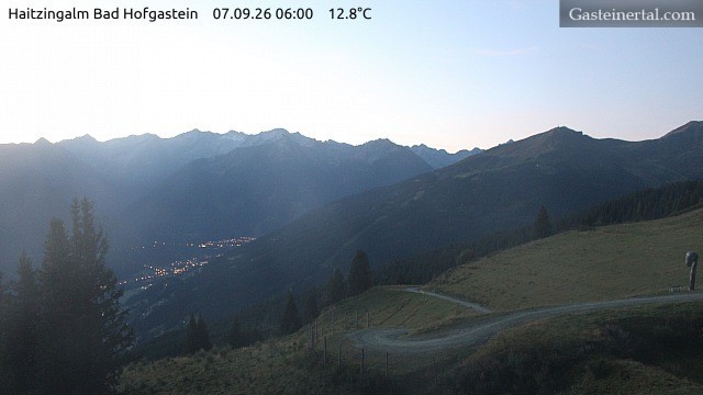 Archiv Foto Webcam Bad Hofgastein: Ausblick Haitzingalm