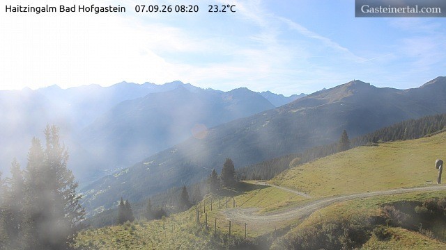 Archiv Foto Webcam Bad Hofgastein: Ausblick Haitzingalm