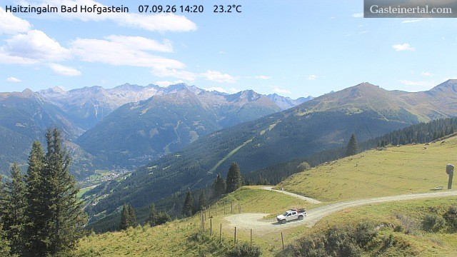 Archiv Foto Webcam Bad Hofgastein: Ausblick Haitzingalm