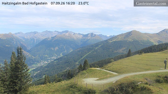 Archiv Foto Webcam Bad Hofgastein: Ausblick Haitzingalm