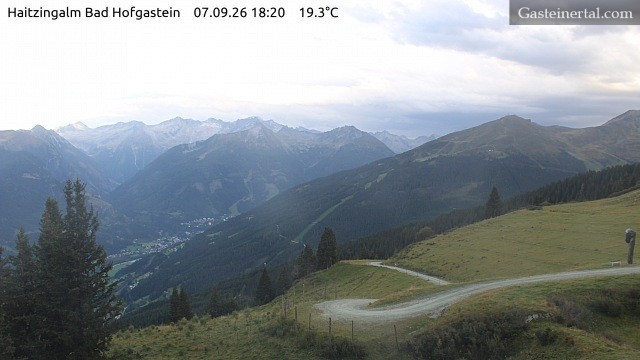 Archiv Foto Webcam Bad Hofgastein: Ausblick Haitzingalm